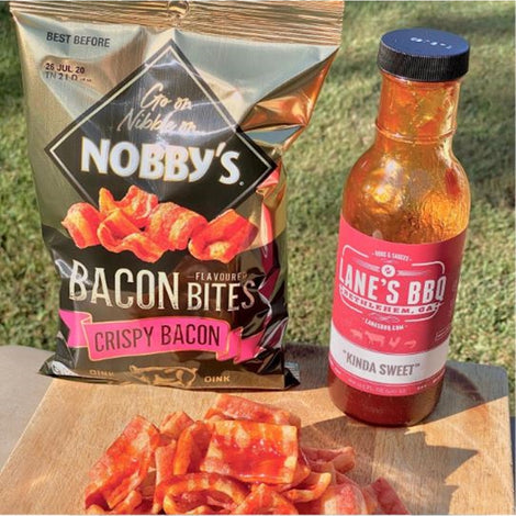 Nobby's Bacon Bites 40g & Lane's BBQ