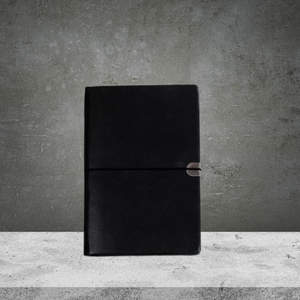 Notebook Black Leather-Look A5