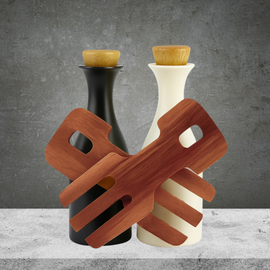 Ost & Vin 4pc Salad Claws And Salad Dressing Bottles 15c