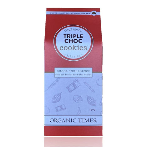 Organic Times Cookies Triple Choc Chip 150g