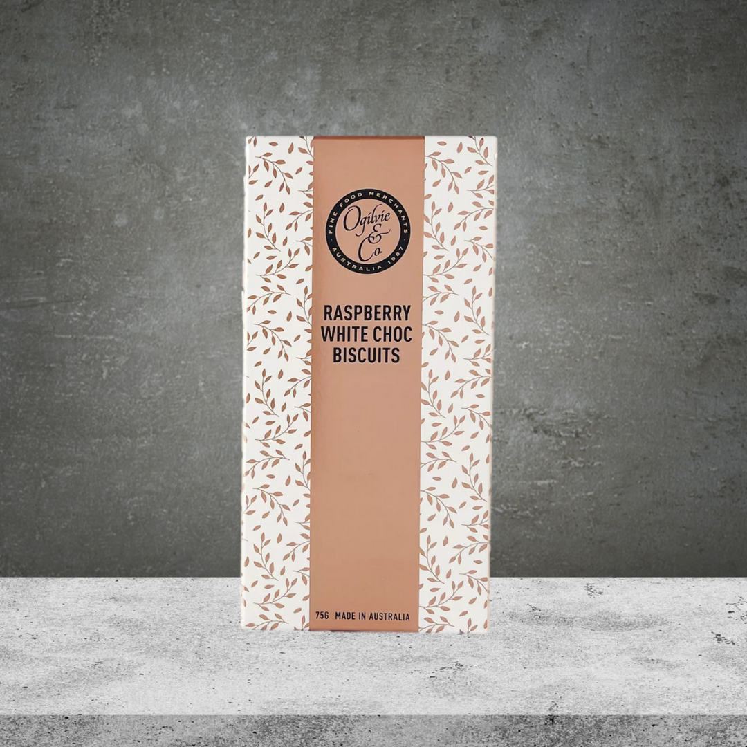 Ogilvie & Co Raspberry & White Chocolate Biscuits 75g