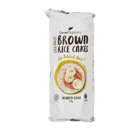 Organic Brown Rice Cakes, No Added Salt 110g