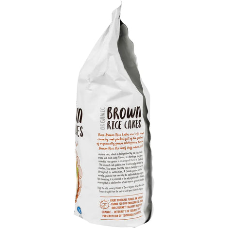 Organic Brown Rice Cakes, Tamari 110g - side of pack