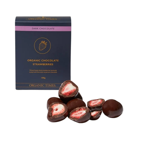 Organic Times Dark Chocolate Strawberries 100g - view 5