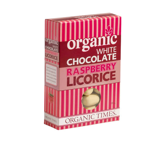 Organic Times White Chocolate Raspberry Licorice 150g - view 3