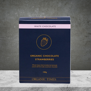 Organic Times White Chocolate Strawberries 100g