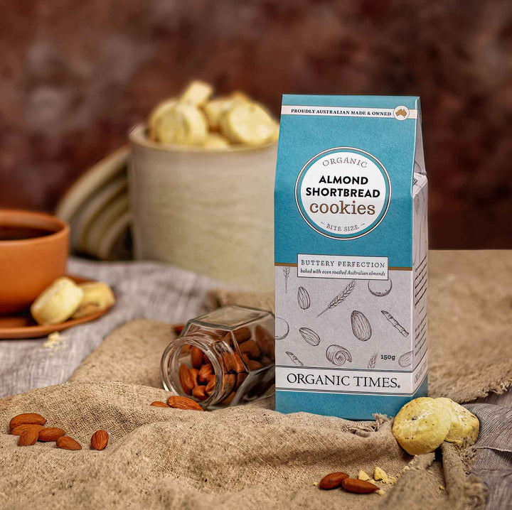 Organic Times Almond Shortbread Cookies 150g