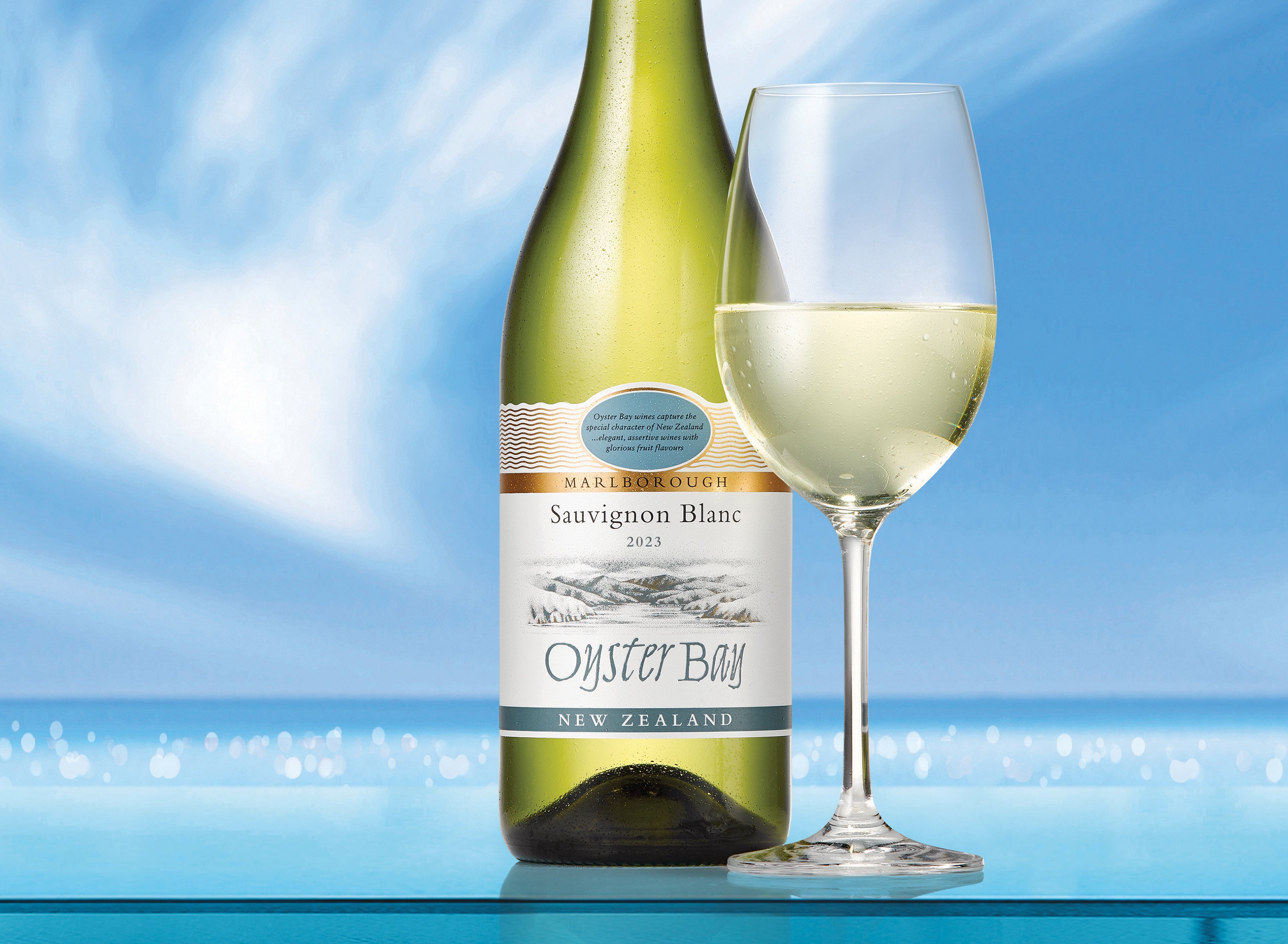 Oyster Bay Marlborough Sauvignon Blanc 750ml & Glass