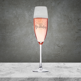 Happy Birthday Engraved Champagne Glass