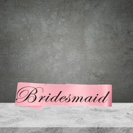 Pink Bridesmaid Sash