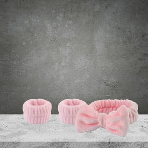 Pink Spa Headband and Wristband