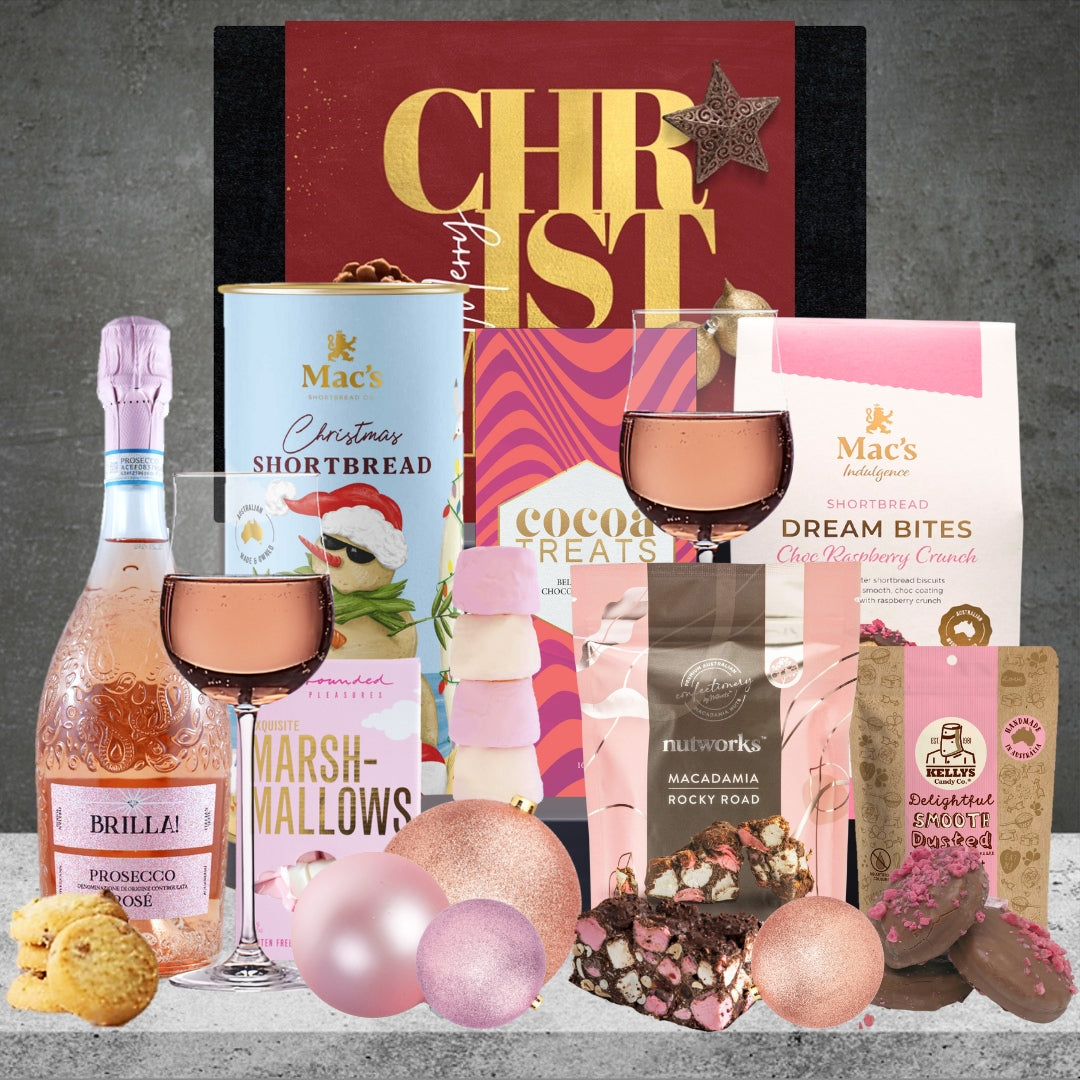 Pink Sparkling Wine Christmas Hamper Featured Image