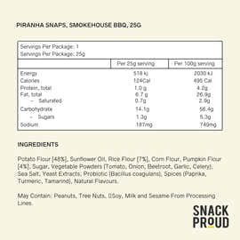 Piranha Snaps Smokehouse BBQ 25g
