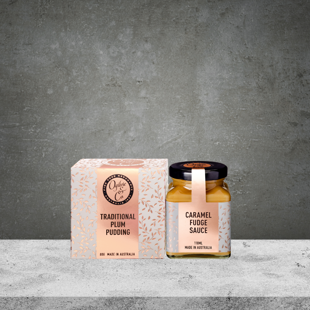 Plum Pudding & Caramel Fudge Dessert Sauce Gift Pack