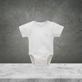 Pure Baby Basics Wheat Rib Short Sleeve Bodysuit (Sizes 00 or 000)