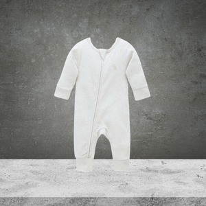 Pure Baby Basics Wheat Rib Zip Growsuit (Sizes 00 or 000)