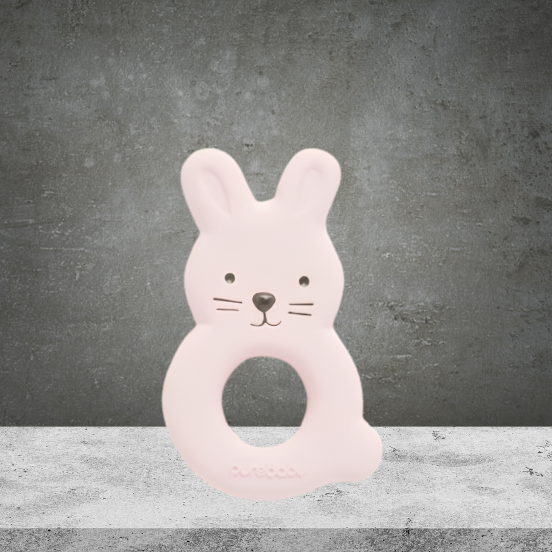 Pure Baby Bunny Teether Pink