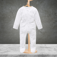 Pure Baby Essentials Pale Grey Leaf Zip Growsuit