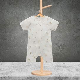 Pure Baby Essentials Vanilla Wattle Bee Short Zip Growsuit