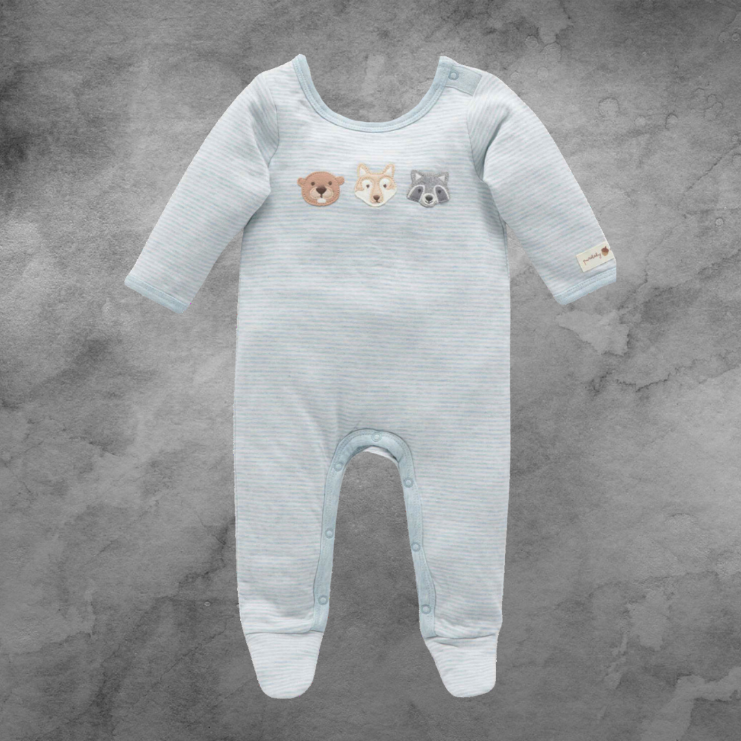 Pure Baby Fennel Mini Stripe Grow Suit- Size 000