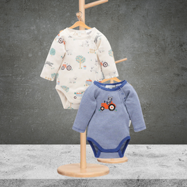 Pure Baby Herding Sheep Print 2 Pack Body Suit