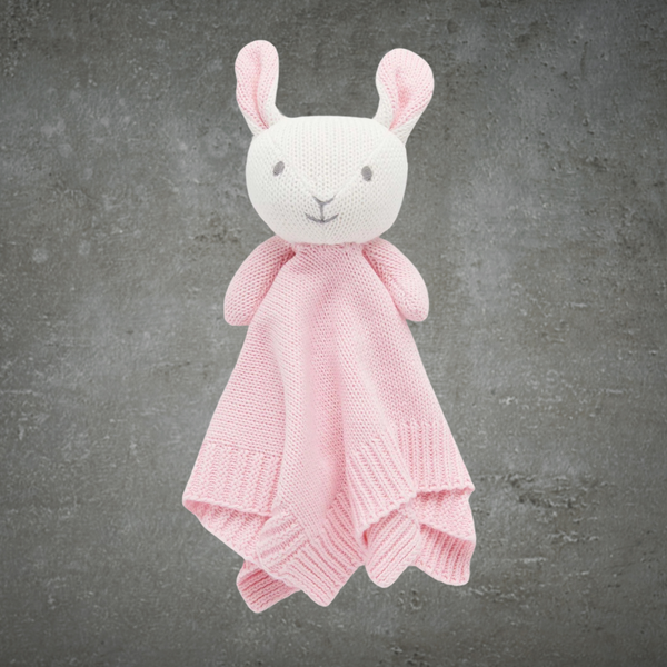 Pure Baby Knitted Bunny Comforter