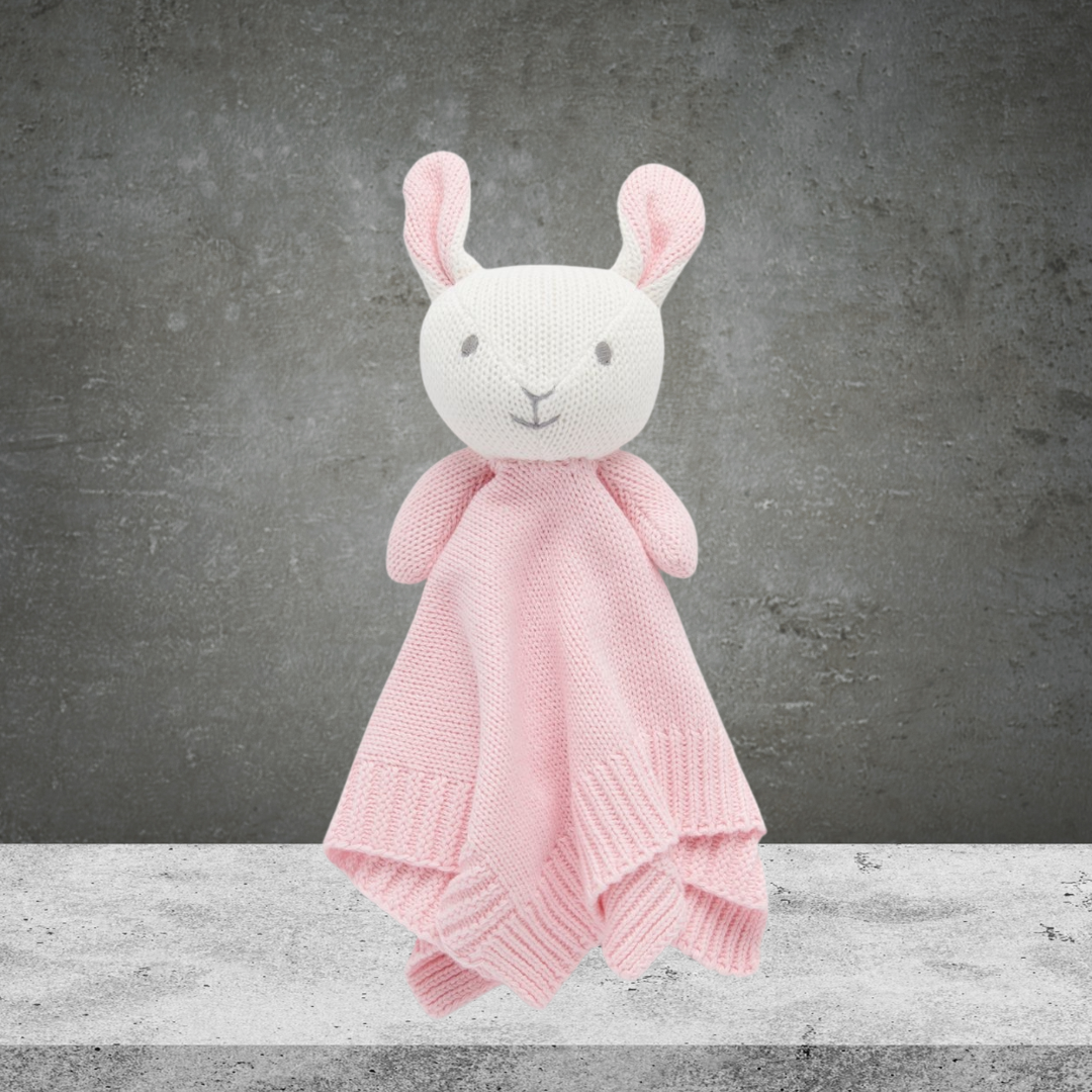 Pure Baby Knitted Bunny Comforter
