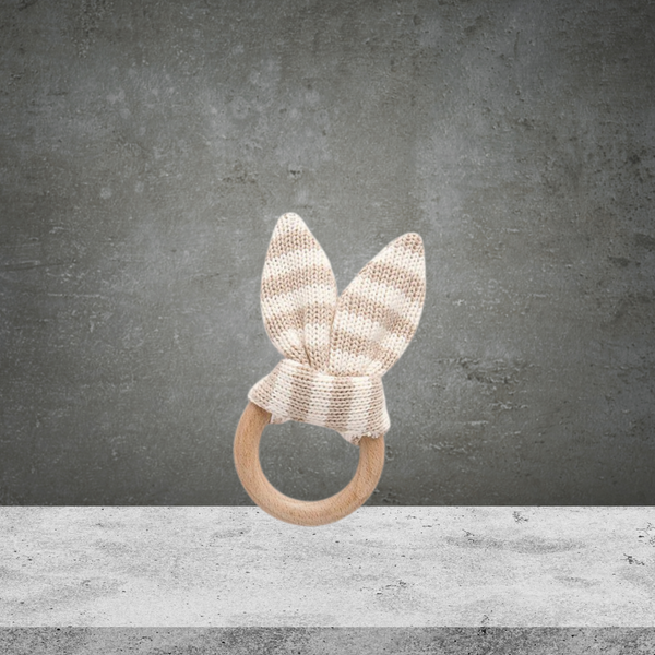 PureBaby Lake Rabbit Ear Teether Brown