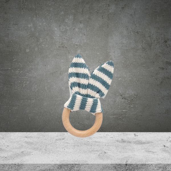 PureBaby Lake Rabbit Ear Teether Lake Blue