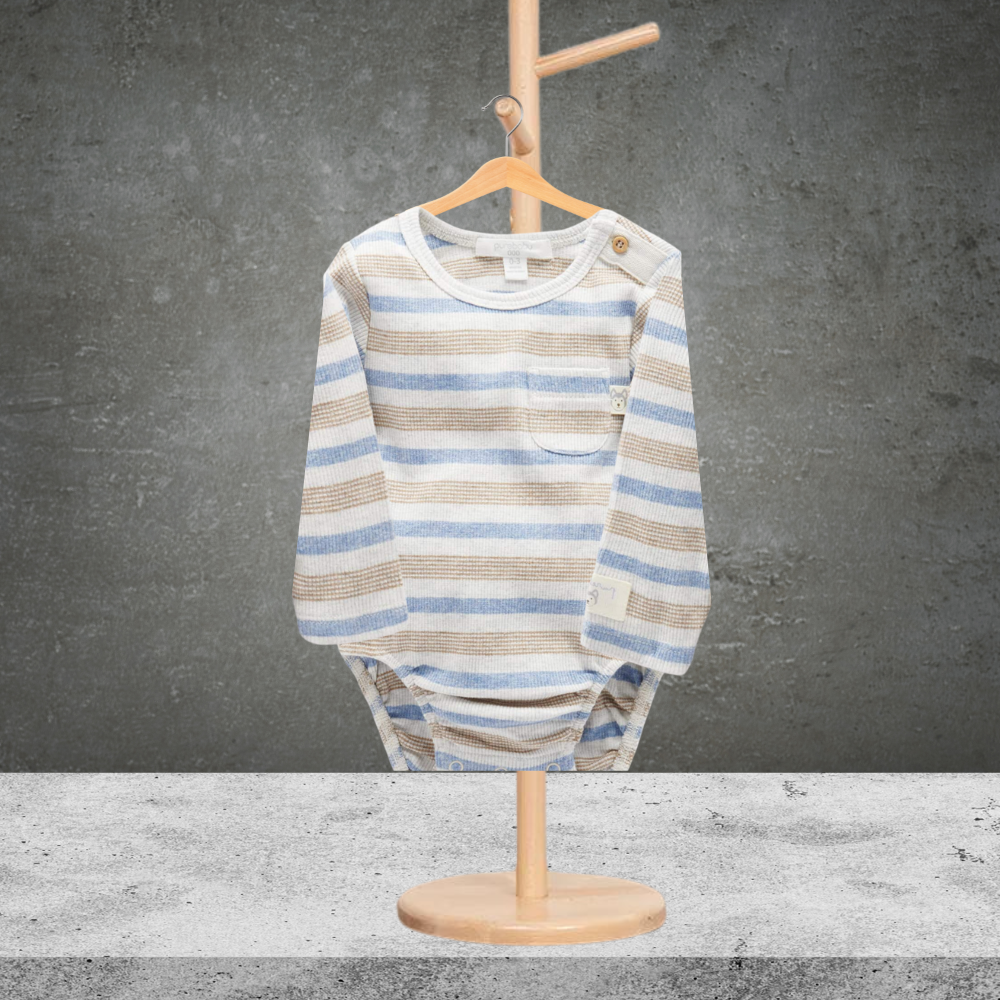Pure Baby Organic Striped Bodysuit - Size 00