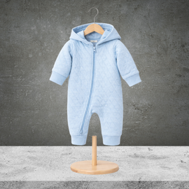 Pure Baby Quilted Growsuit Pale Blue