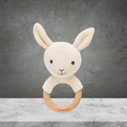 Pure Baby Rabbit Knitted Rattle