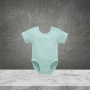 Pure Baby Rib S/Slv Bodysuit Aqua Marine