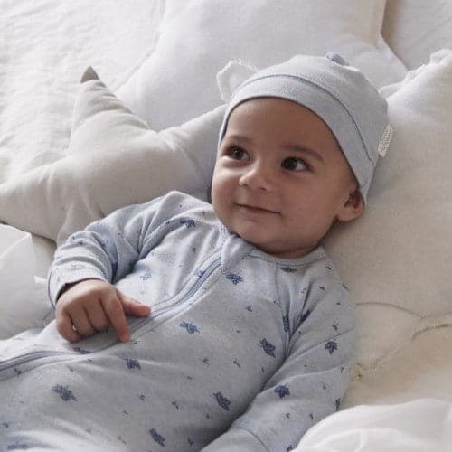 Pure Baby Blue Mini Spot Winter Growsuit