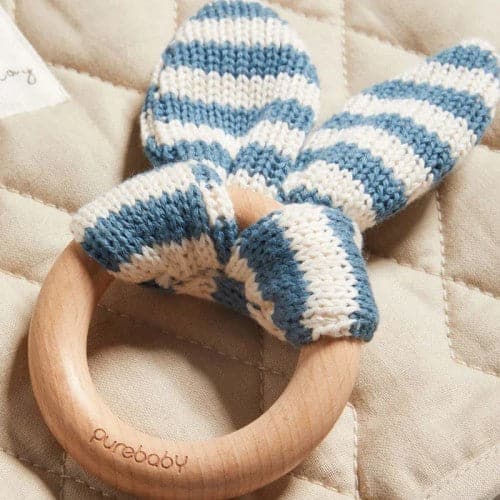 Pure Baby Lake Rabbit Ear Teether