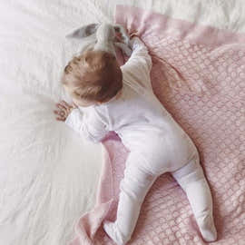 Pure Baby Organic Pink Leaf Growsuit