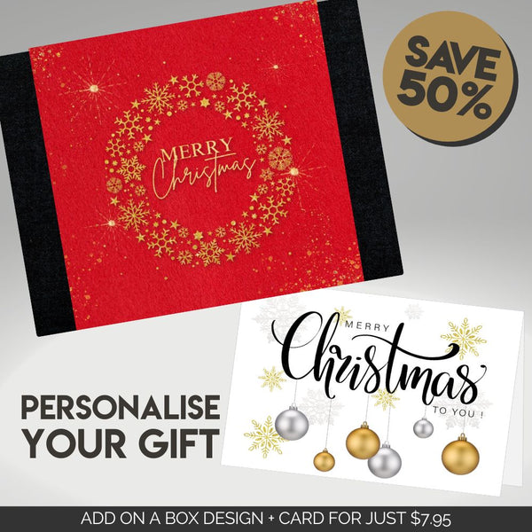 Red Merry Christmas Wreath Sleeve + Card Bundle