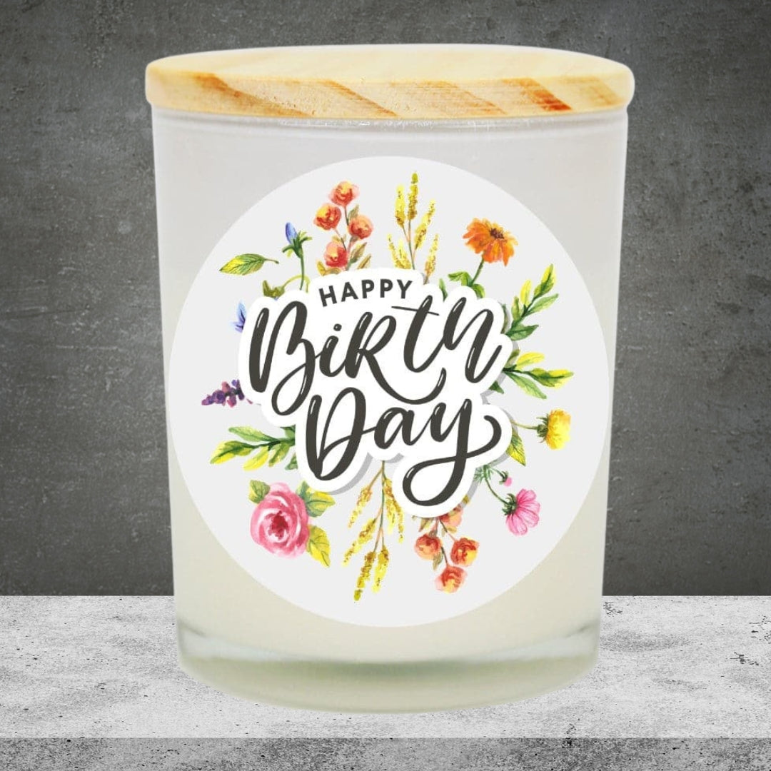 Happy Birthday Flowers Soy Candle