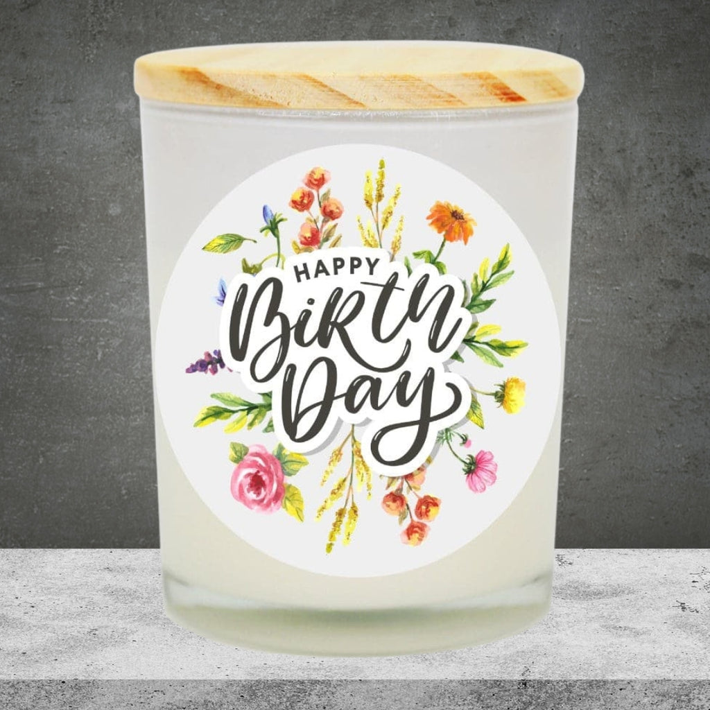 Happy Birthday Flowers Soy Candle