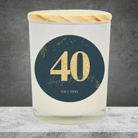 40th Birthday Soy Candle
