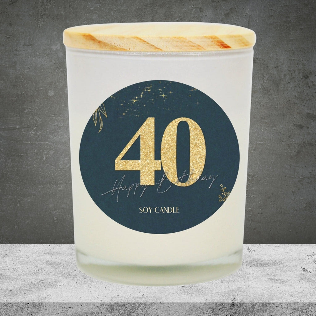 40th Birthday Soy Candle