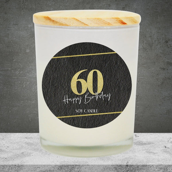 60th Birthday Soy Candle