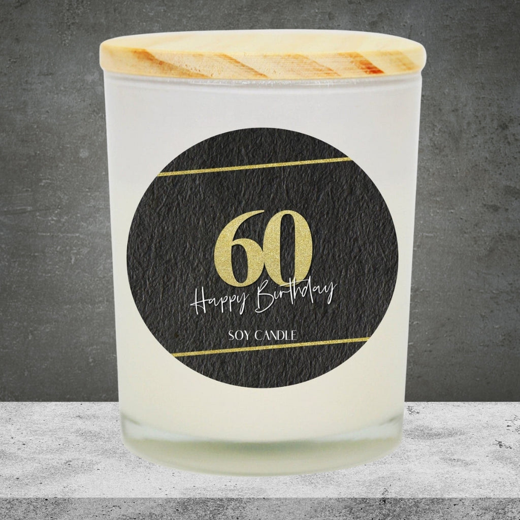 60th Birthday Soy Candle