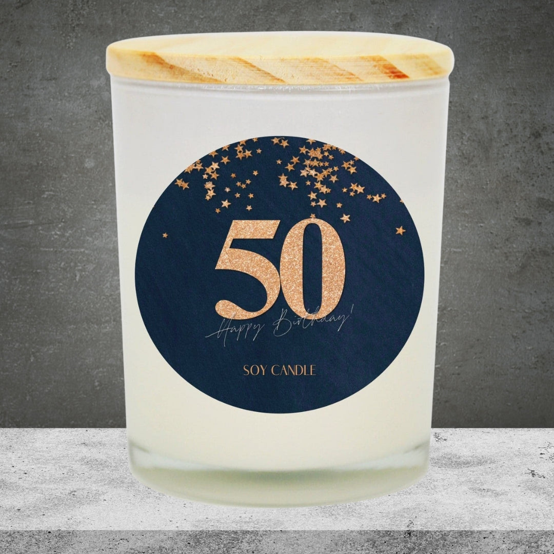 50th Birthday Soy Candle