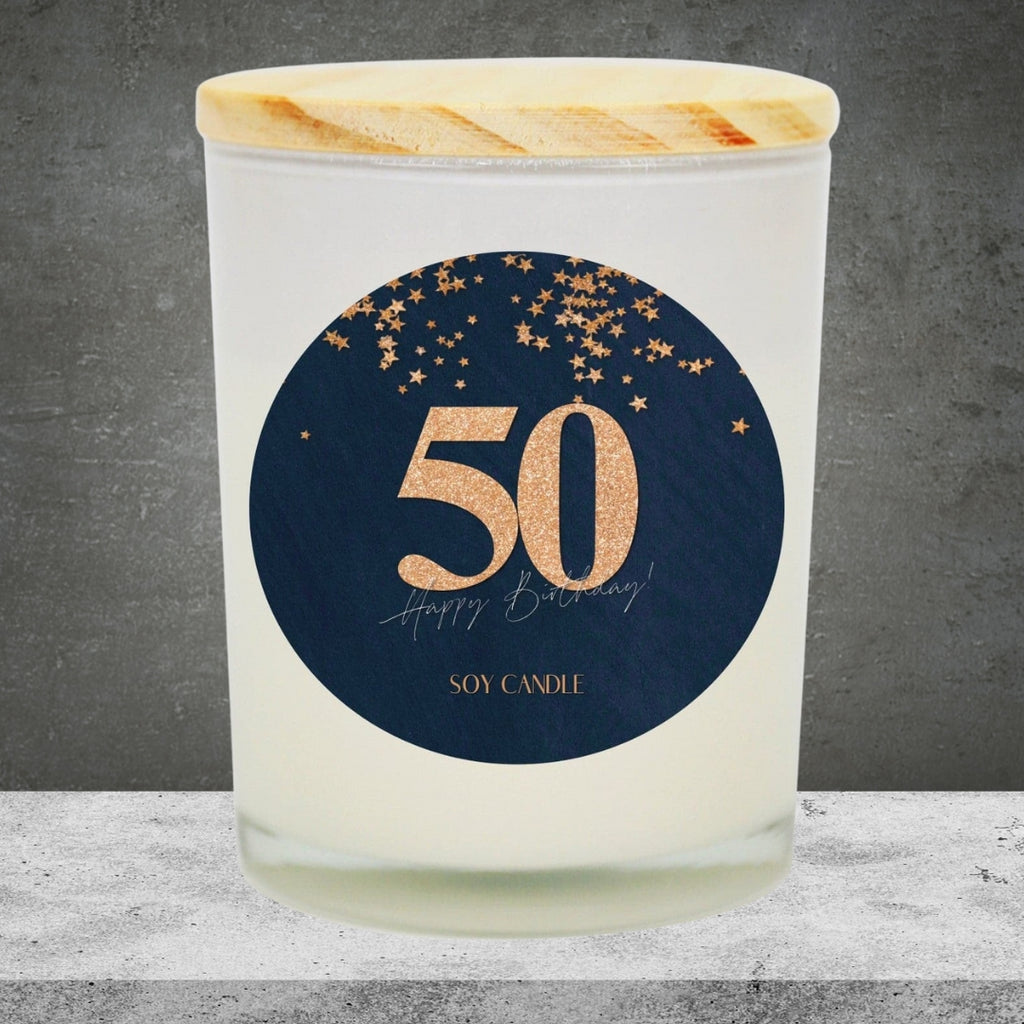50th Birthday Soy Candle