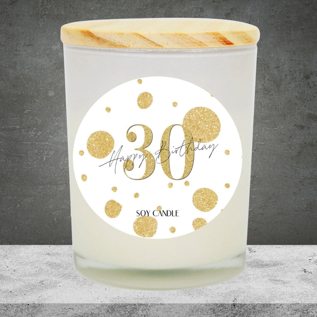 30th Birthday Soy Candle