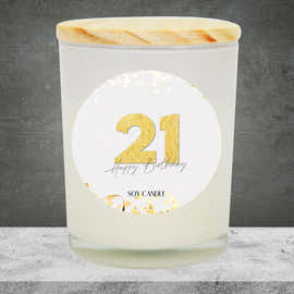 21st Birthday Soy Candle
