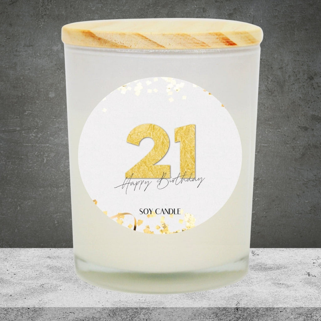 21st Birthday Soy Candle