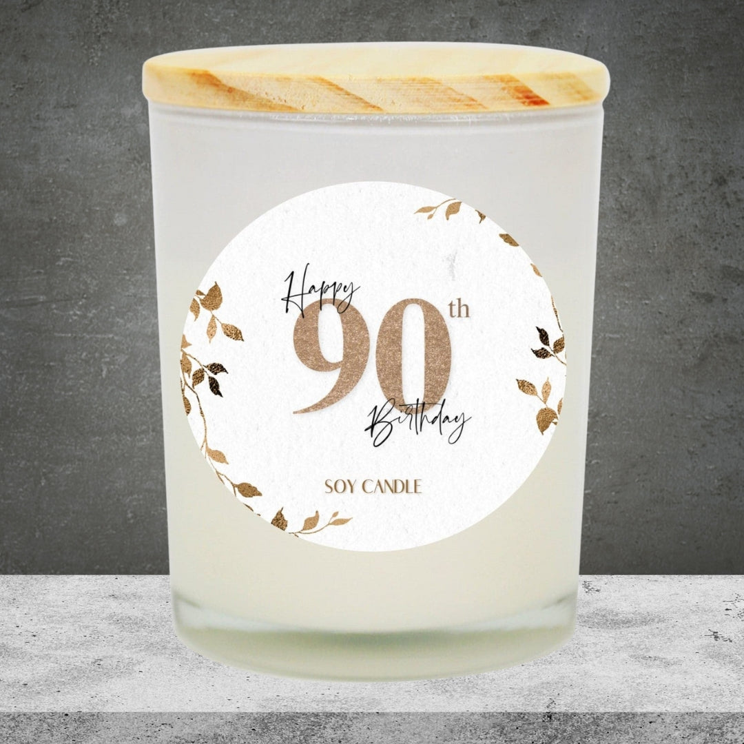 90th Birthday Soy Candle