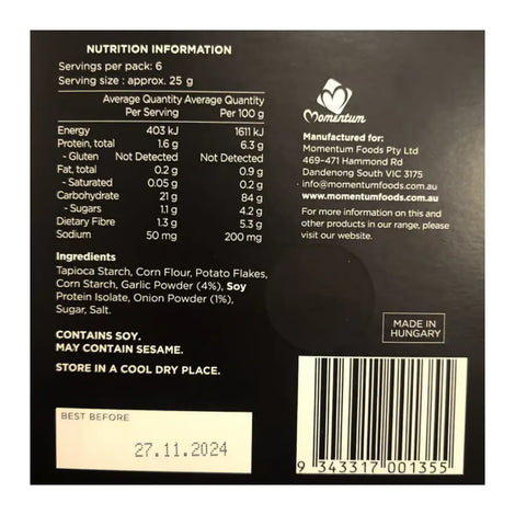 Simply Wize Crispy Crackers â€“ Garlic & Onions 150g back
